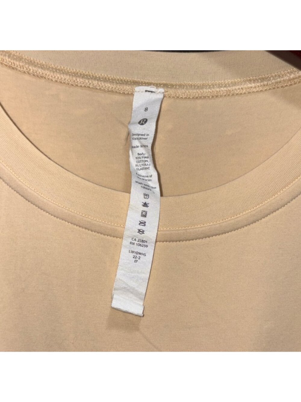 Lululemon Cotton Wrap-Front T-Shirt Flare Dress Prosecco Pima Cotton Stretch 8 - Picture 5 of 13